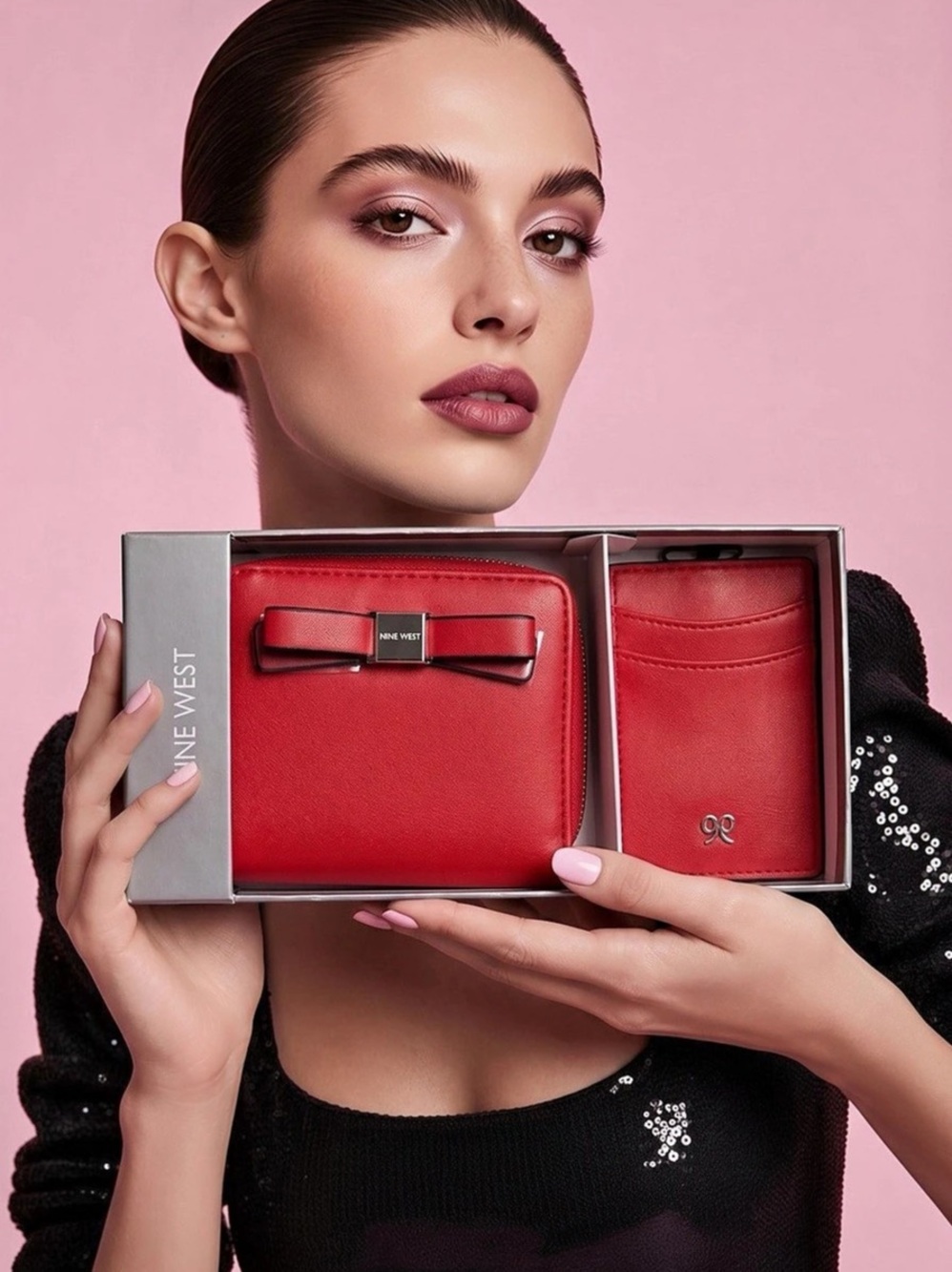 Nine West Red Wallet Set